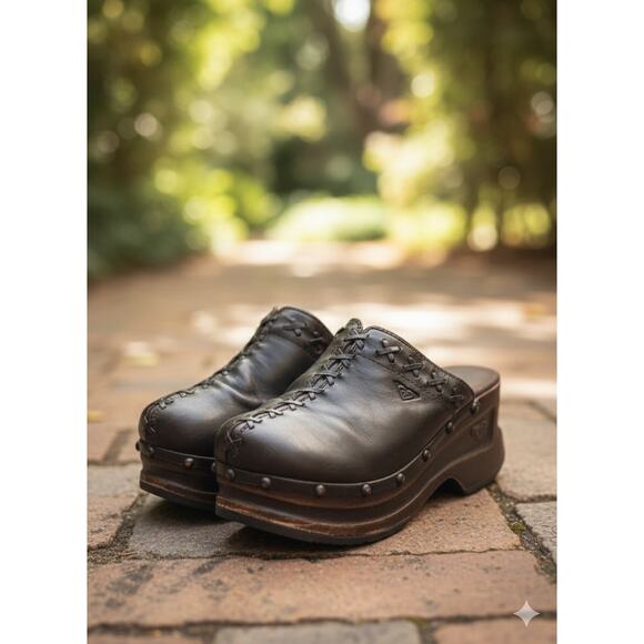 Vintage Y2K Roxy Chunky Platform Clogs‎ Rare Size 6 - Picture 1 of 10